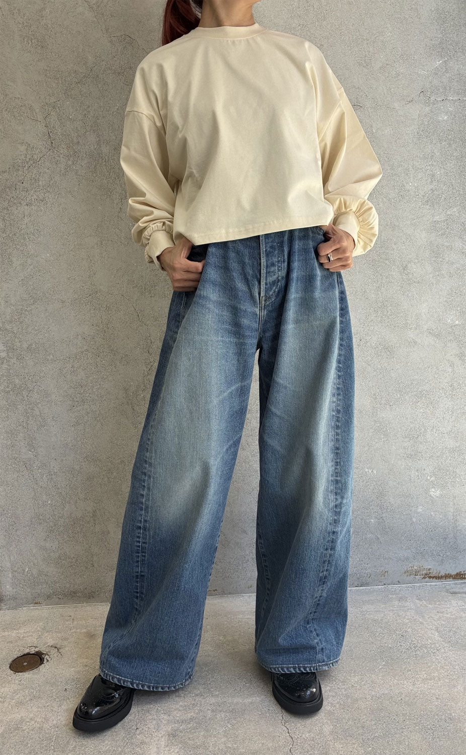 
                  
                    CROPPED LONG-SLV TEE/BIG FIT(6.5OZ)
                  
                