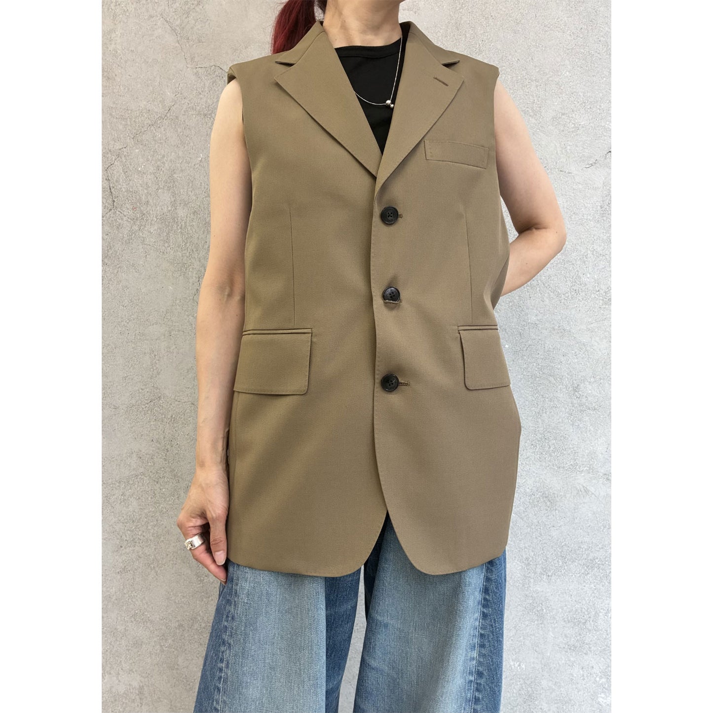
                  
                    DOESKIN SLEEVELESS BLAZER
                  
                