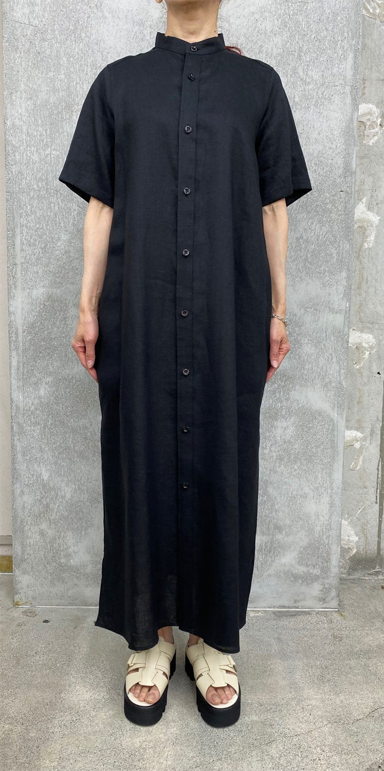 
                  
                    LINEN MAXI SHIRT DRESS -BLACK-
                  
                