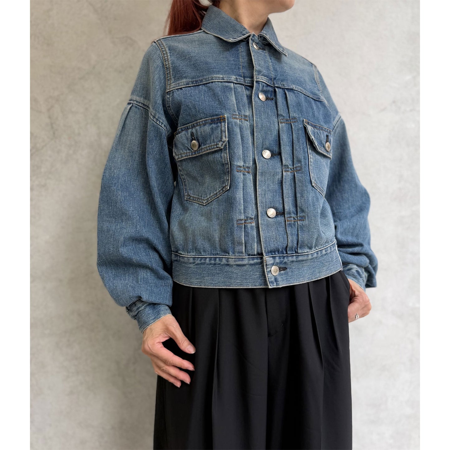 
                  
                    BALLOON SLEEVE DENIM JACKET TYPE2/REGULAR FIT
                  
                