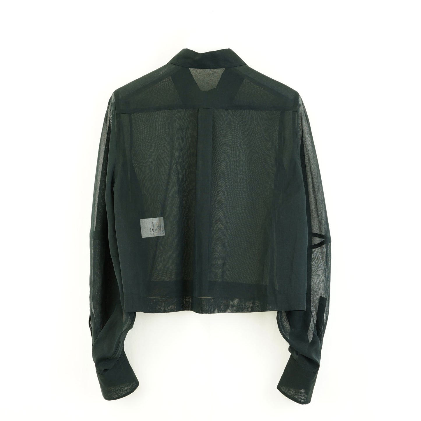 
                  
                    COTTON VOILE BALLOON SLEEVE SHIRT-BLACK-
                  
                