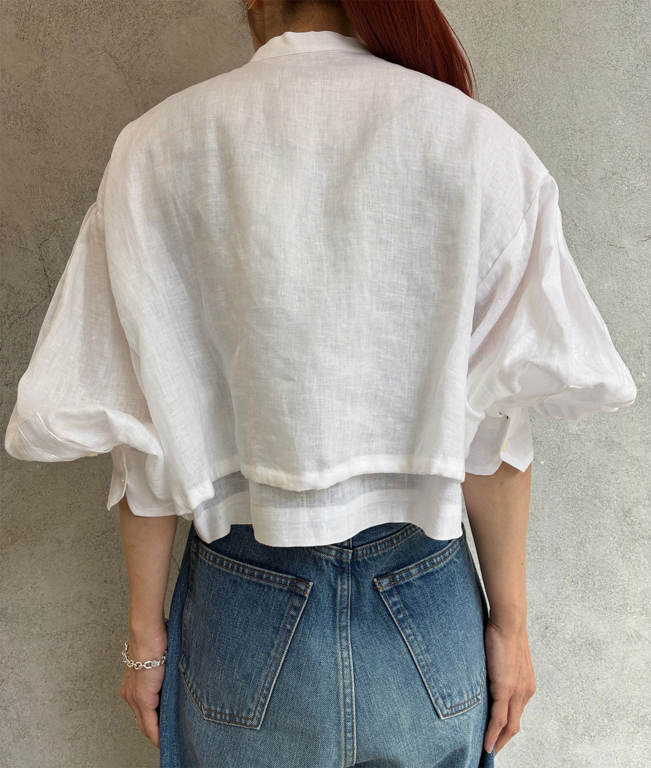 
                  
                    LINEN BALLOON SLEEVE BLOUSE -PINK-
                  
                