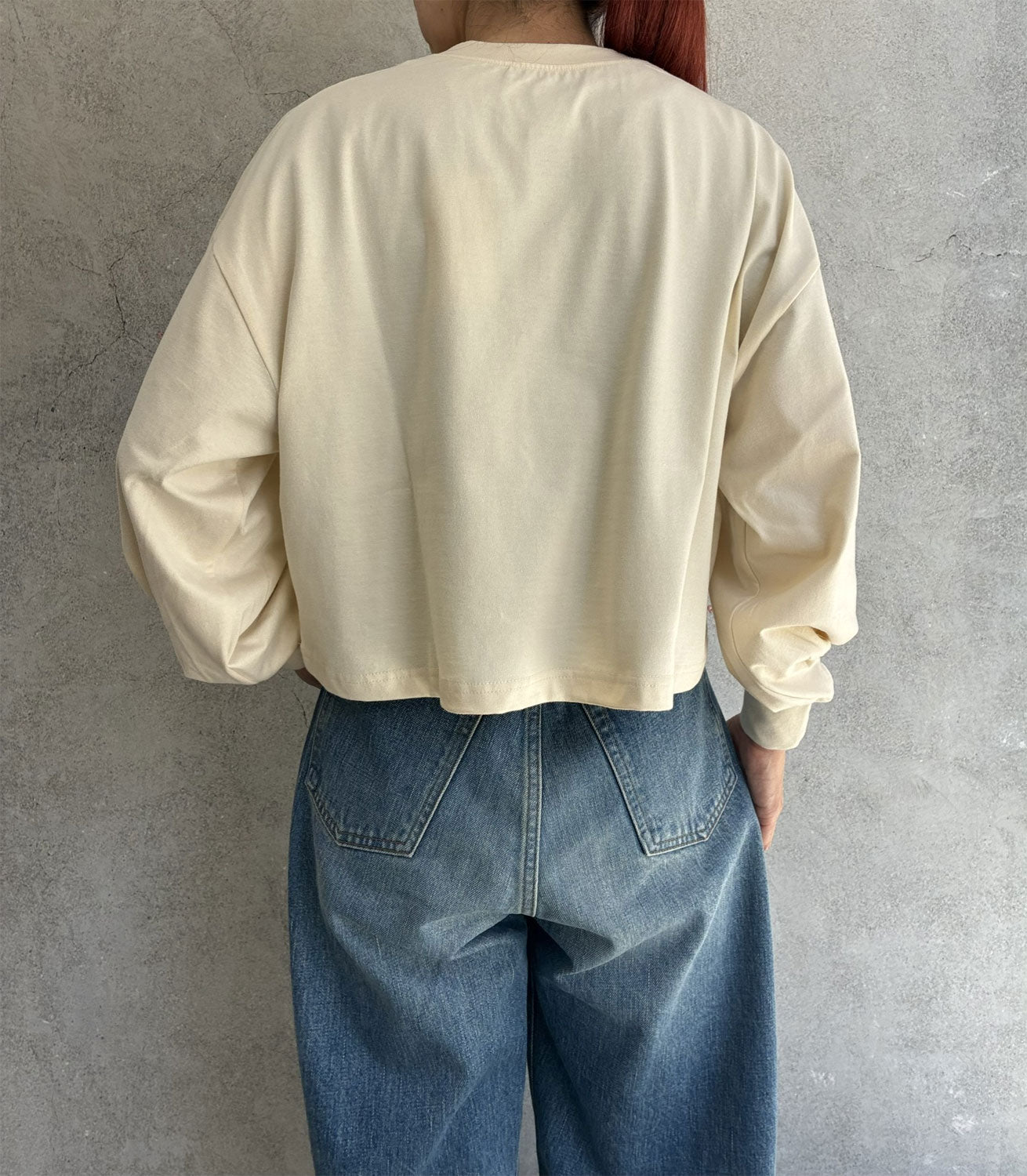 
                  
                    CROPPED LONG-SLV TEE/BIG FIT(6.5OZ)
                  
                
