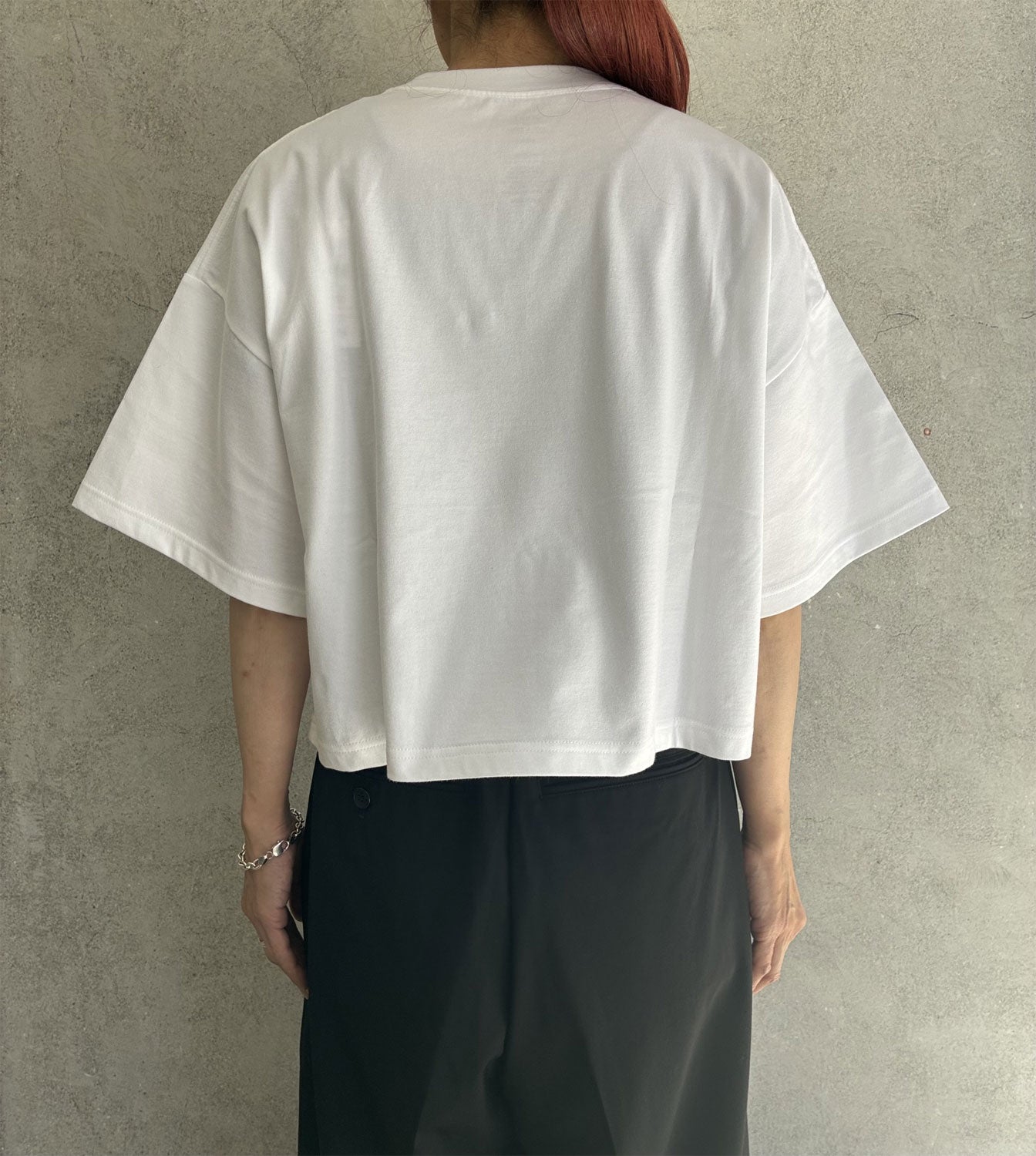 
                  
                    CROPPED SHORT-SLV TEE/BIG FIT(6.5OZ)-
                  
                