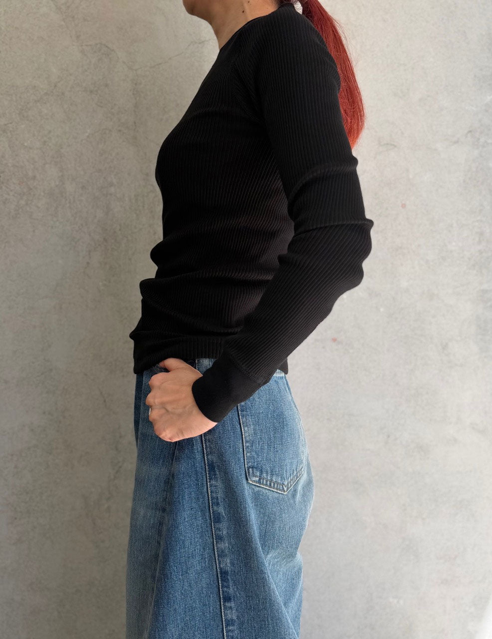
                  
                    LONG-SLV TEE-BLACK-
                  
                
