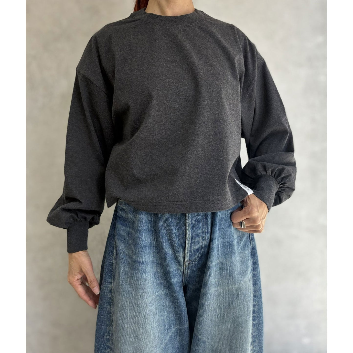 
                  
                    CROPPED LONG-SLV TEE/BIG FIT(6.5OZ)
                  
                
