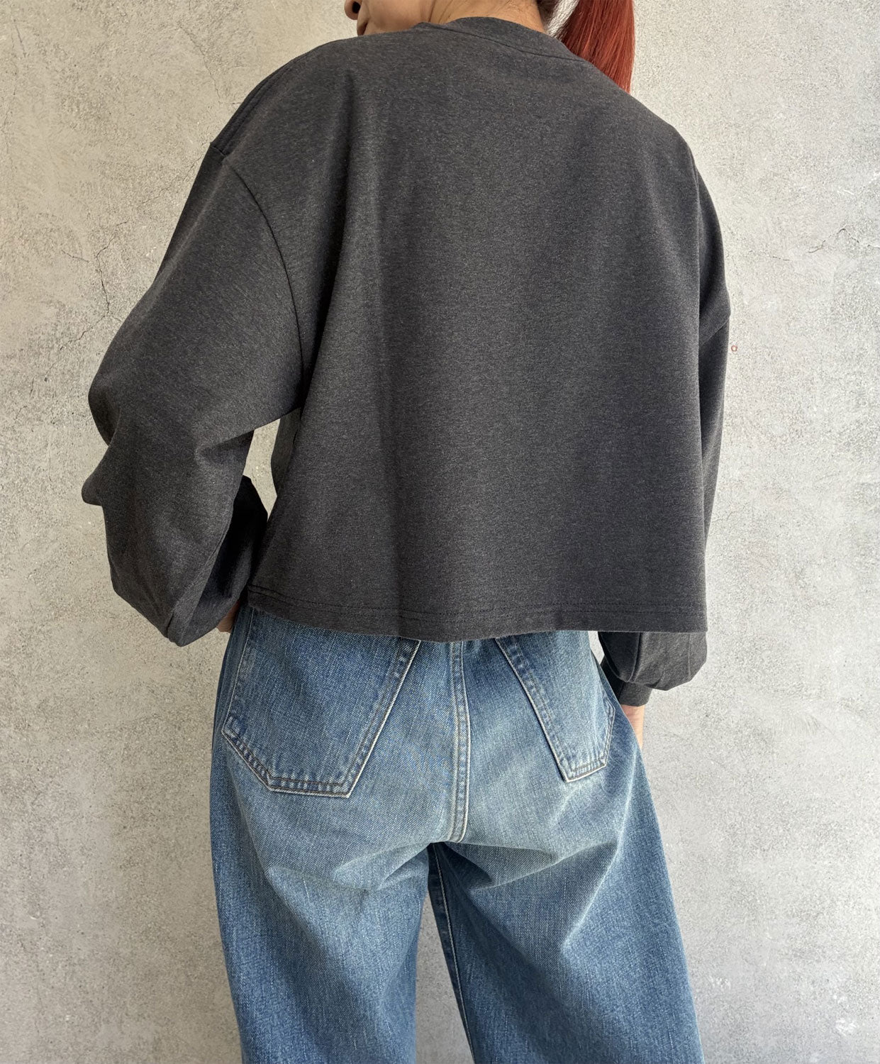 
                  
                    CROPPED LONG-SLV TEE/BIG FIT(6.5OZ)
                  
                