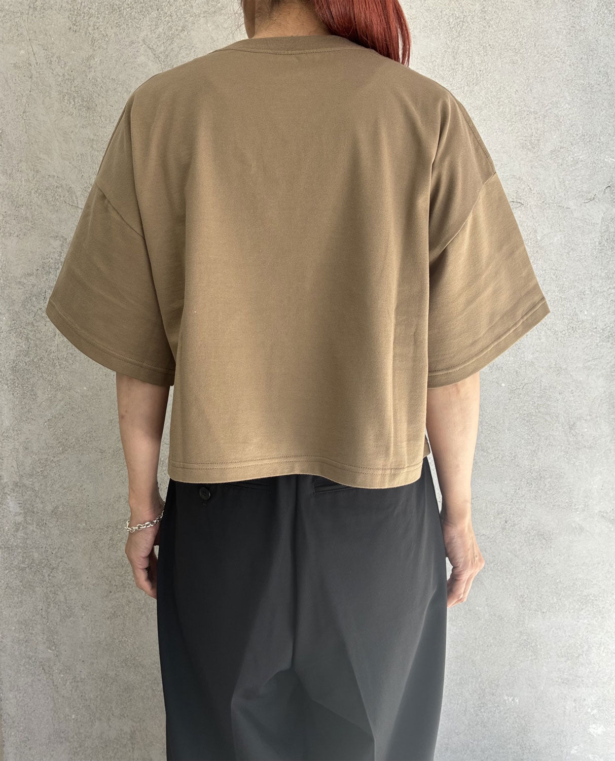 
                  
                    CROPPED SHORT-SLV TEE/BIG FIT(6.5OZ)-
                  
                