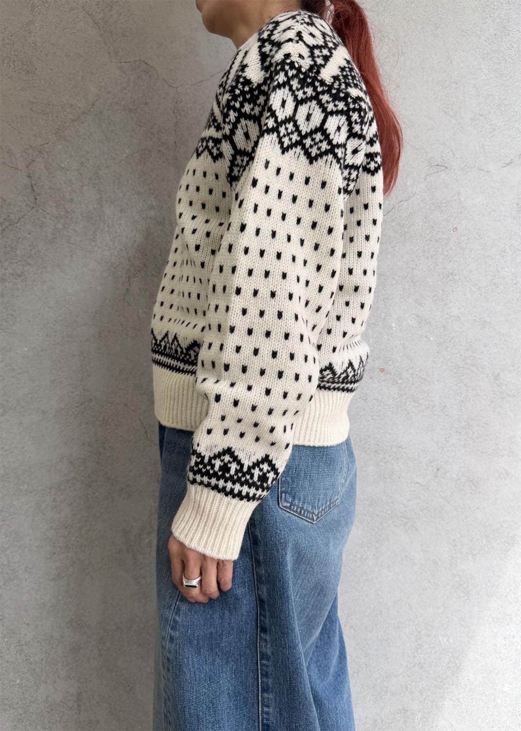 
                  
                    NORDIC WRAP SWEATER
                  
                