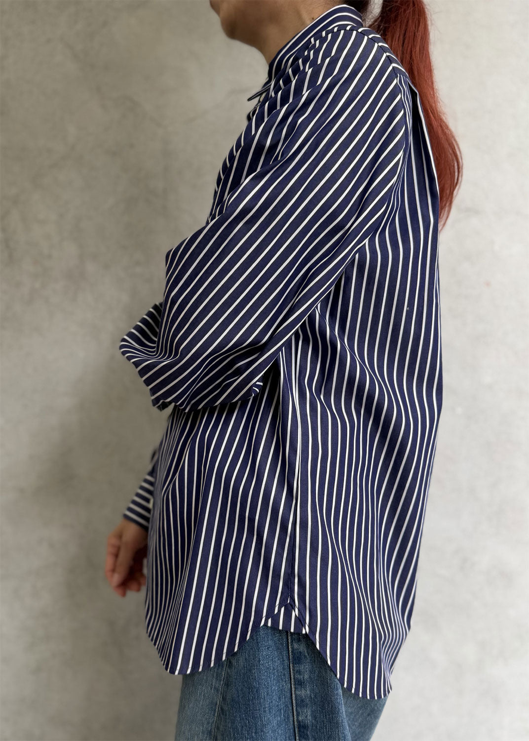 
                  
                    PENCIL STRIPED SHIRT
                  
                