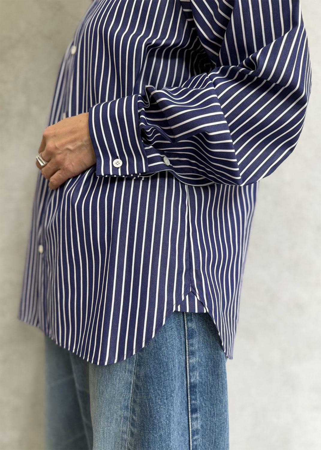 
                  
                    PENCIL STRIPED SHIRT
                  
                