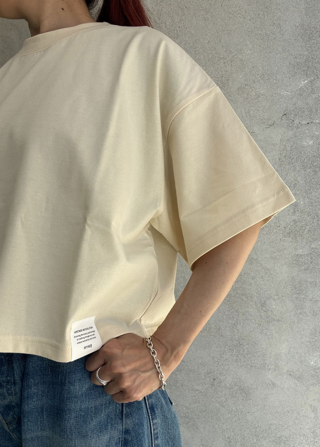 
                  
                    CROPPED SHORT-SLV TEE/BIG FIT(6.5OZ)
                  
                