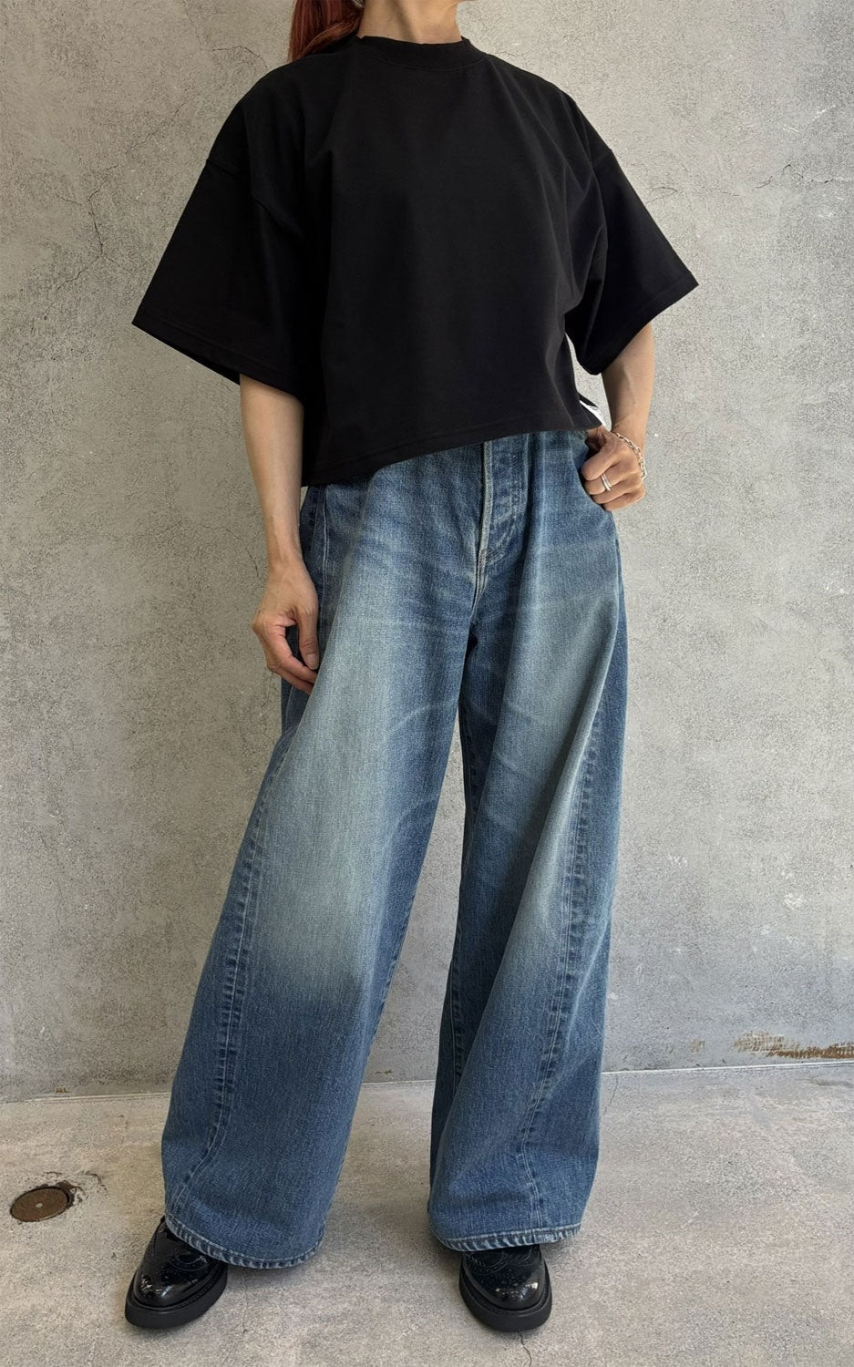 
                  
                    CROPPED SHORT-SLV TEE/BIG FIT(6.5OZ)
                  
                