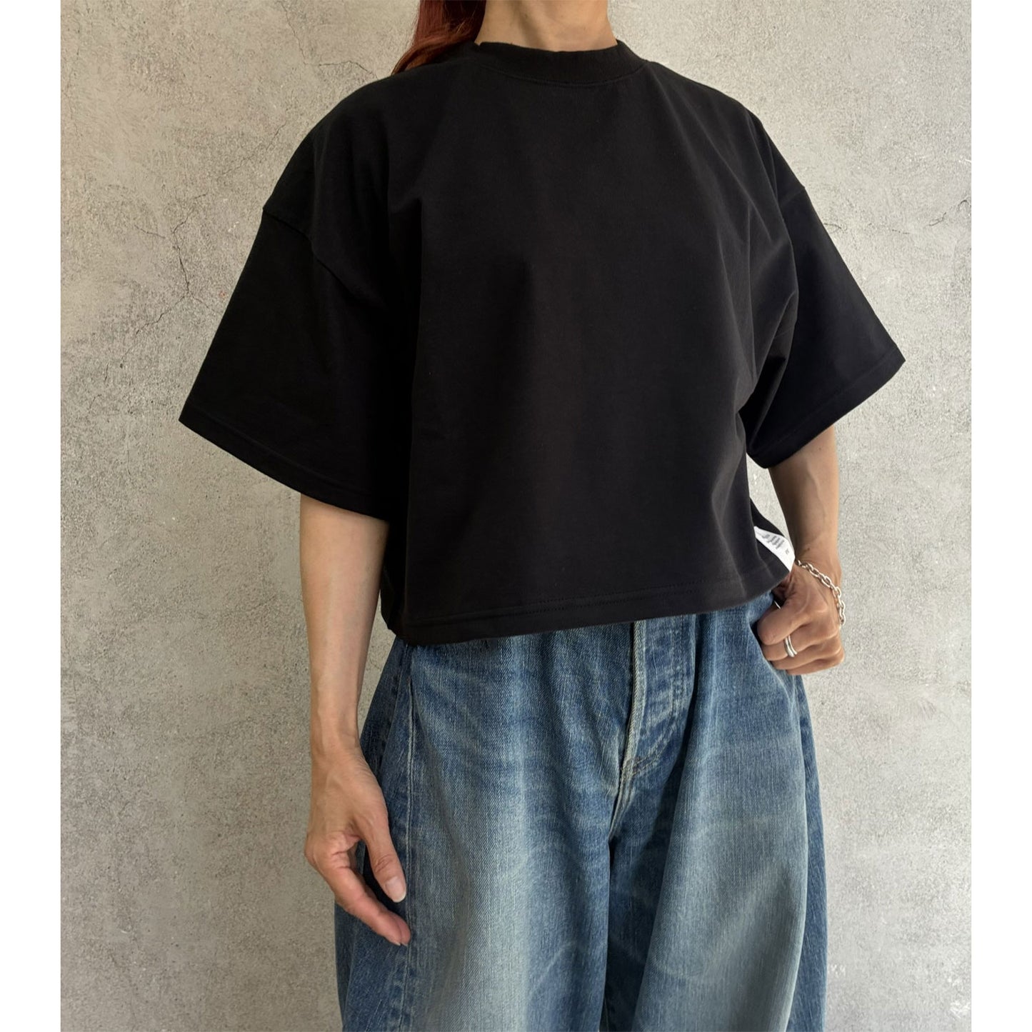 
                  
                    CROPPED SHORT-SLV TEE/BIG FIT(6.5OZ)
                  
                