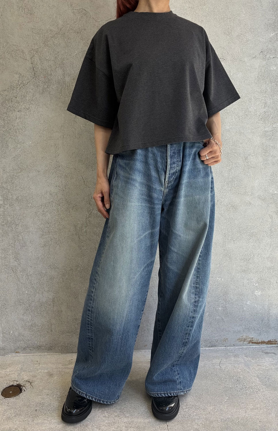 
                  
                    CROPPED SHORT-SLV TEE/BIG FIT(6.5OZ)
                  
                