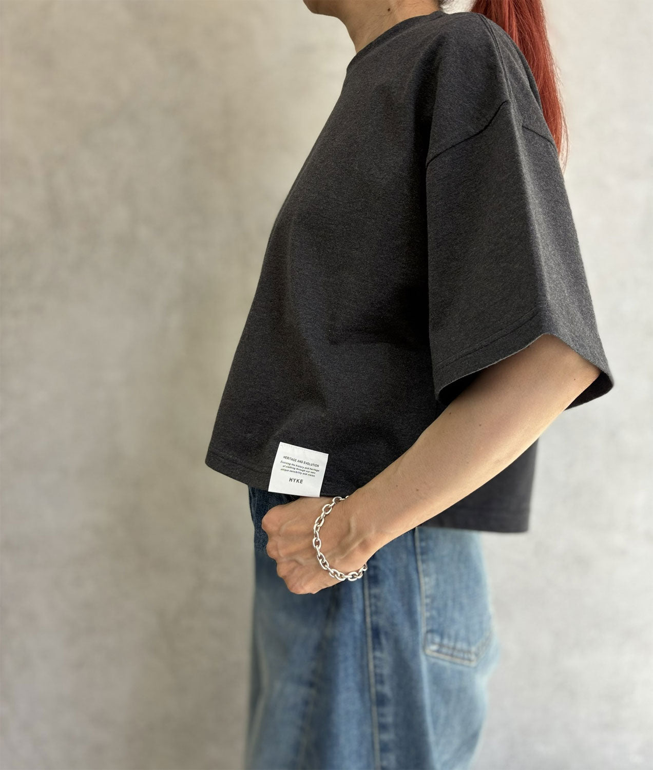 
                  
                    CROPPED SHORT-SLV TEE/BIG FIT(6.5OZ)
                  
                
