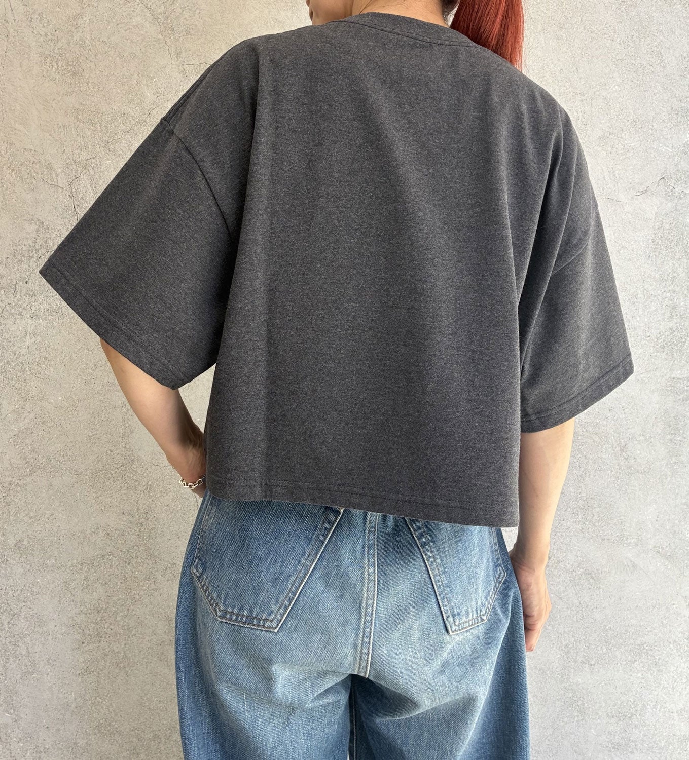 
                  
                    CROPPED SHORT-SLV TEE/BIG FIT(6.5OZ)
                  
                
