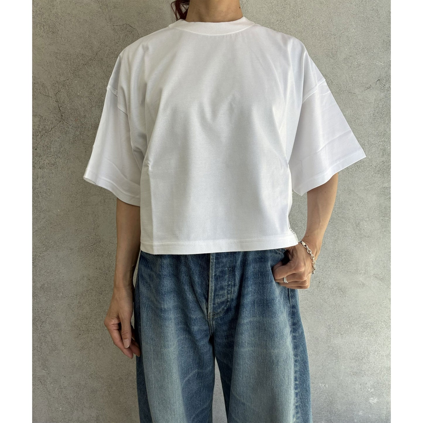 
                  
                    CROPPED SHORT-SLV TEE/BIG FIT(6.5OZ)
                  
                