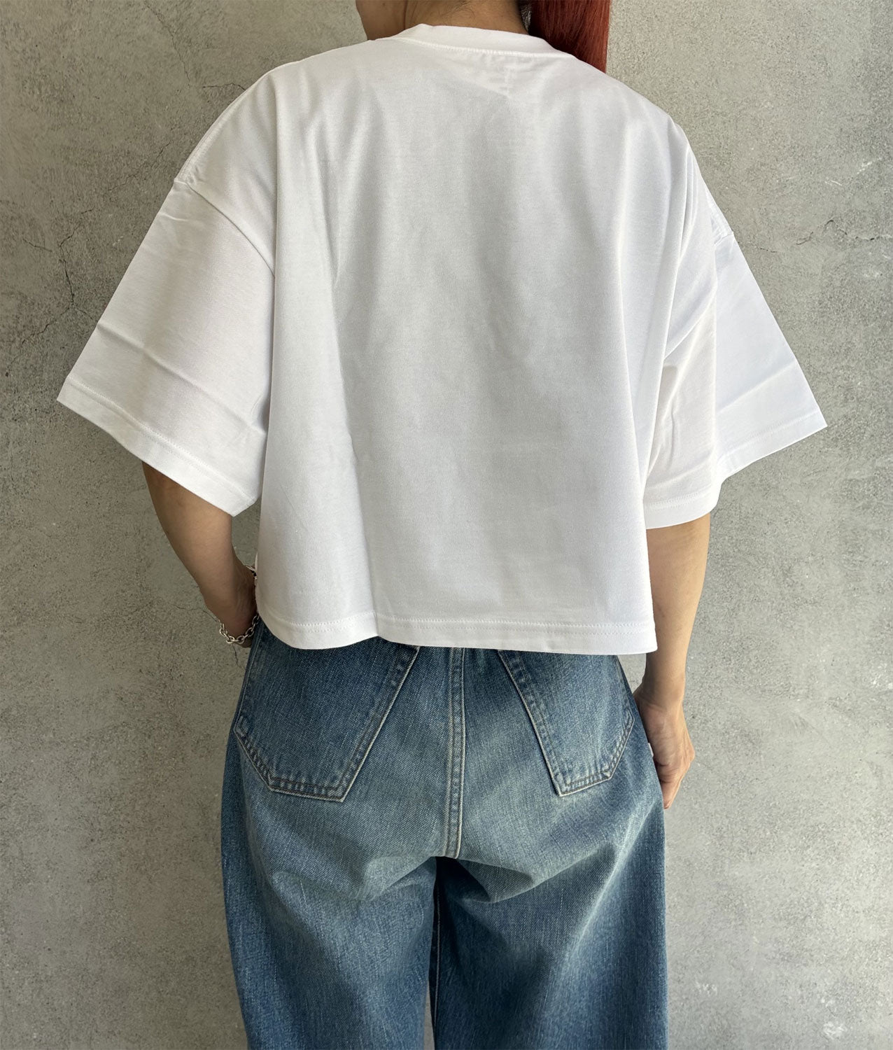 
                  
                    CROPPED SHORT-SLV TEE/BIG FIT(6.5OZ)
                  
                