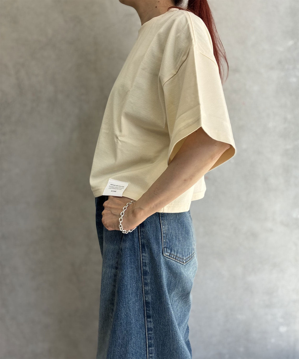 
                  
                    CROPPED SHORT-SLV TEE/BIG FIT(6.5OZ)
                  
                