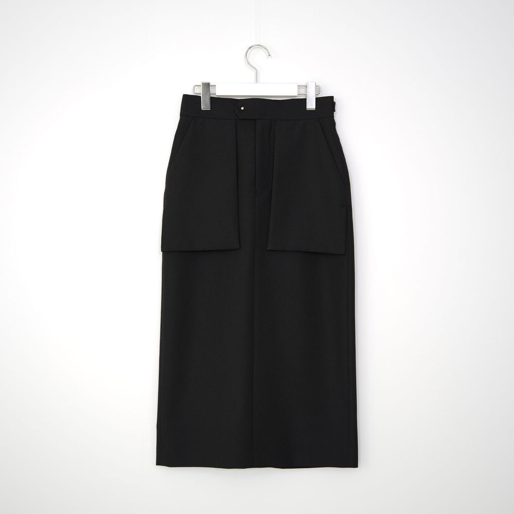 DOESKIN MIDI SKIRT