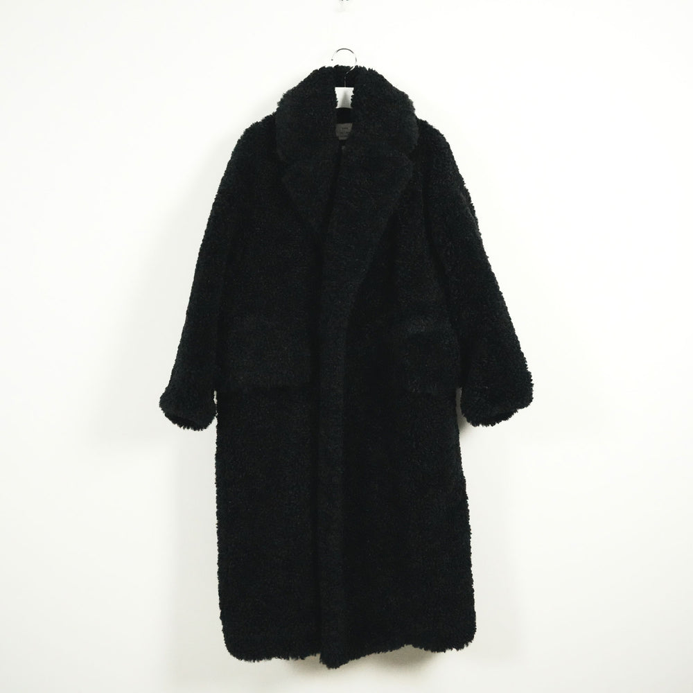 FAUX SHEARLING DOUBLE-BREASTED COAT