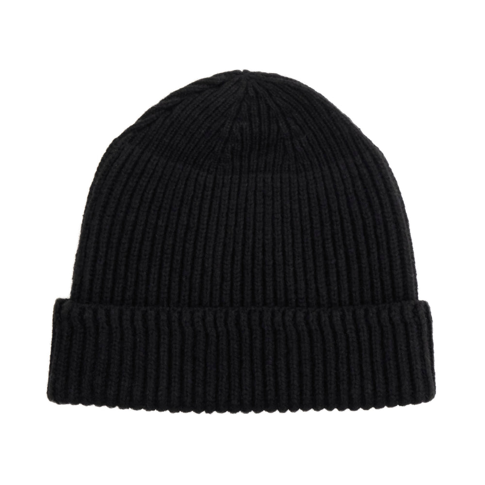 RIBBED KNIT WOOL BEANIE