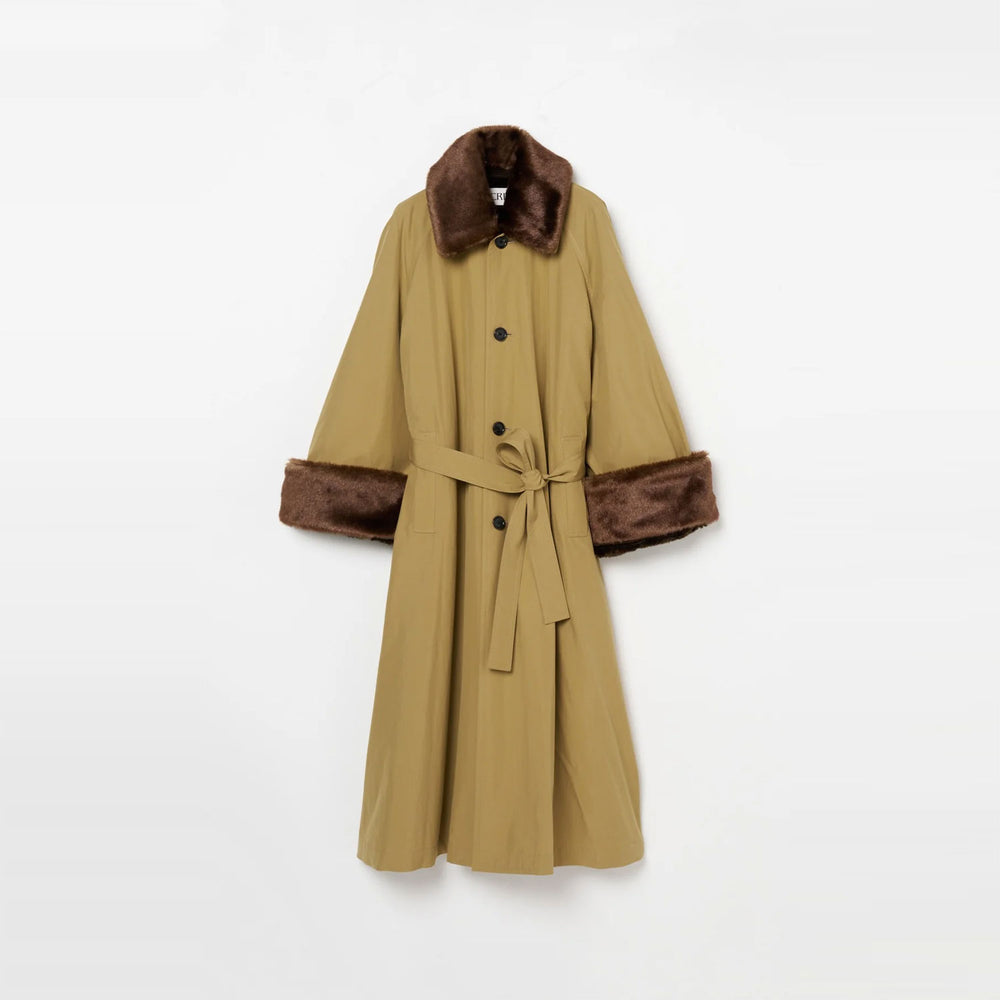 Cotton / Polyester Balmacaan Fur Liner