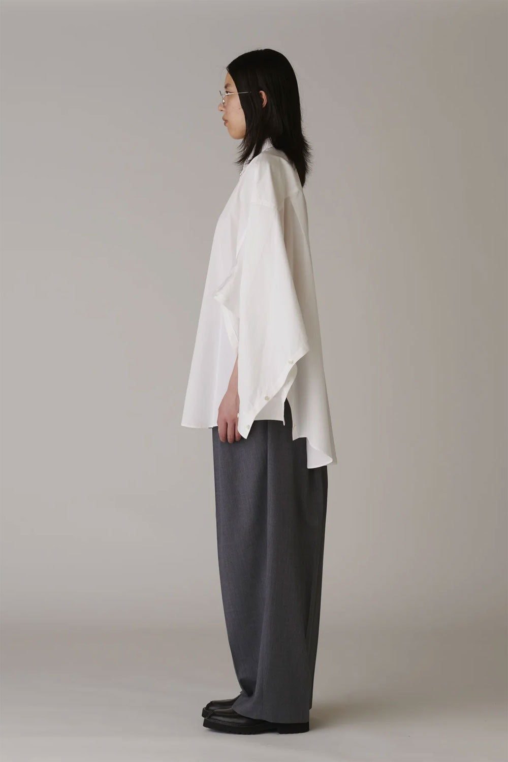 
                  
                    Cotton Cape Shirt-WHITE-
                  
                