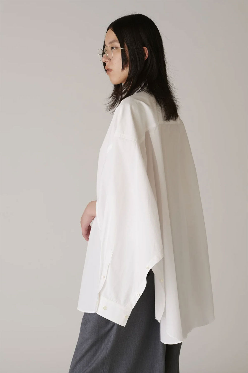 
                  
                    Cotton Cape Shirt-WHITE-
                  
                