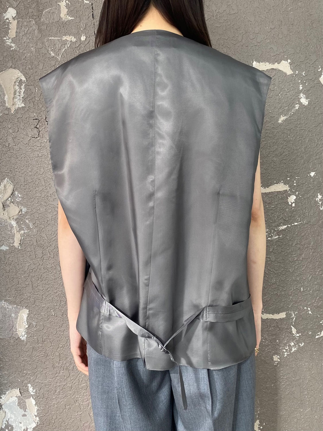 
                  
                    Wool Over Size Gilet-MD GREY-
                  
                