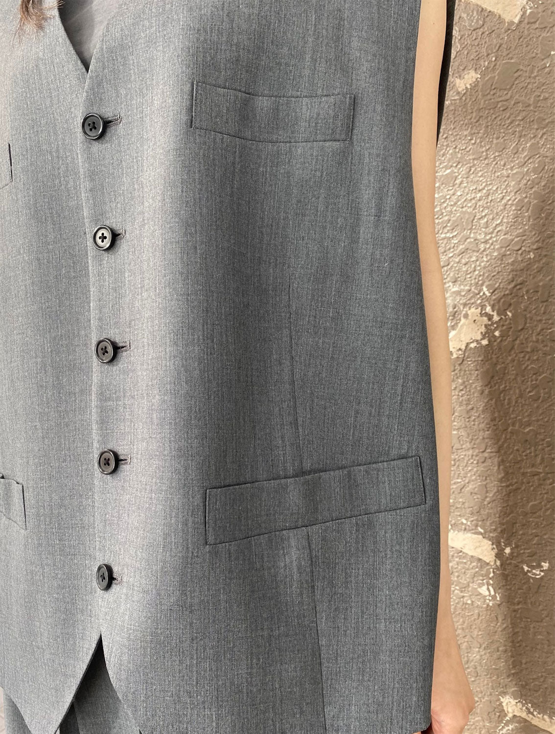 
                  
                    Wool Over Size Gilet-MD GREY-
                  
                