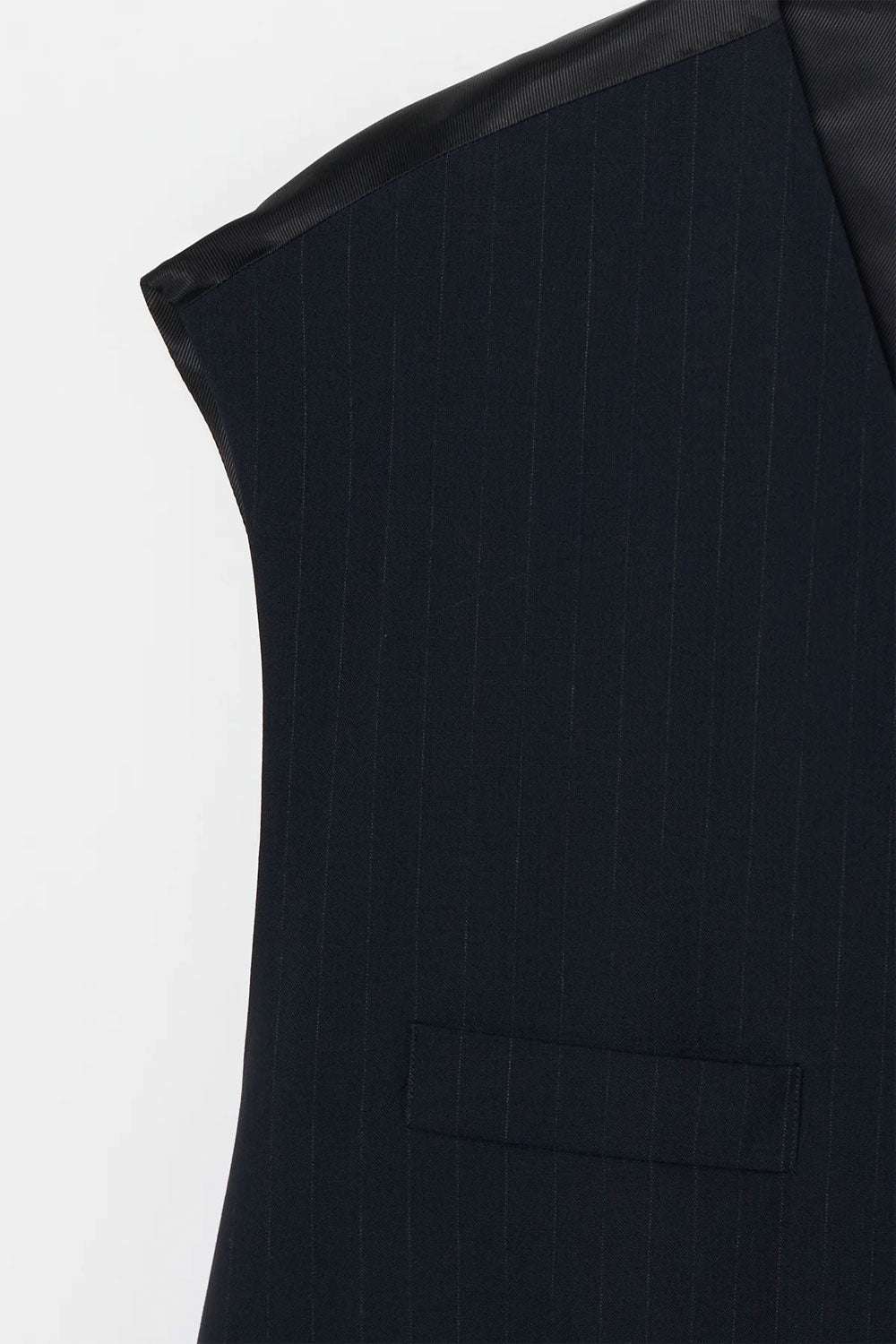 
                  
                    Wool Over Size Gilet-NAVY STRIPE-
                  
                