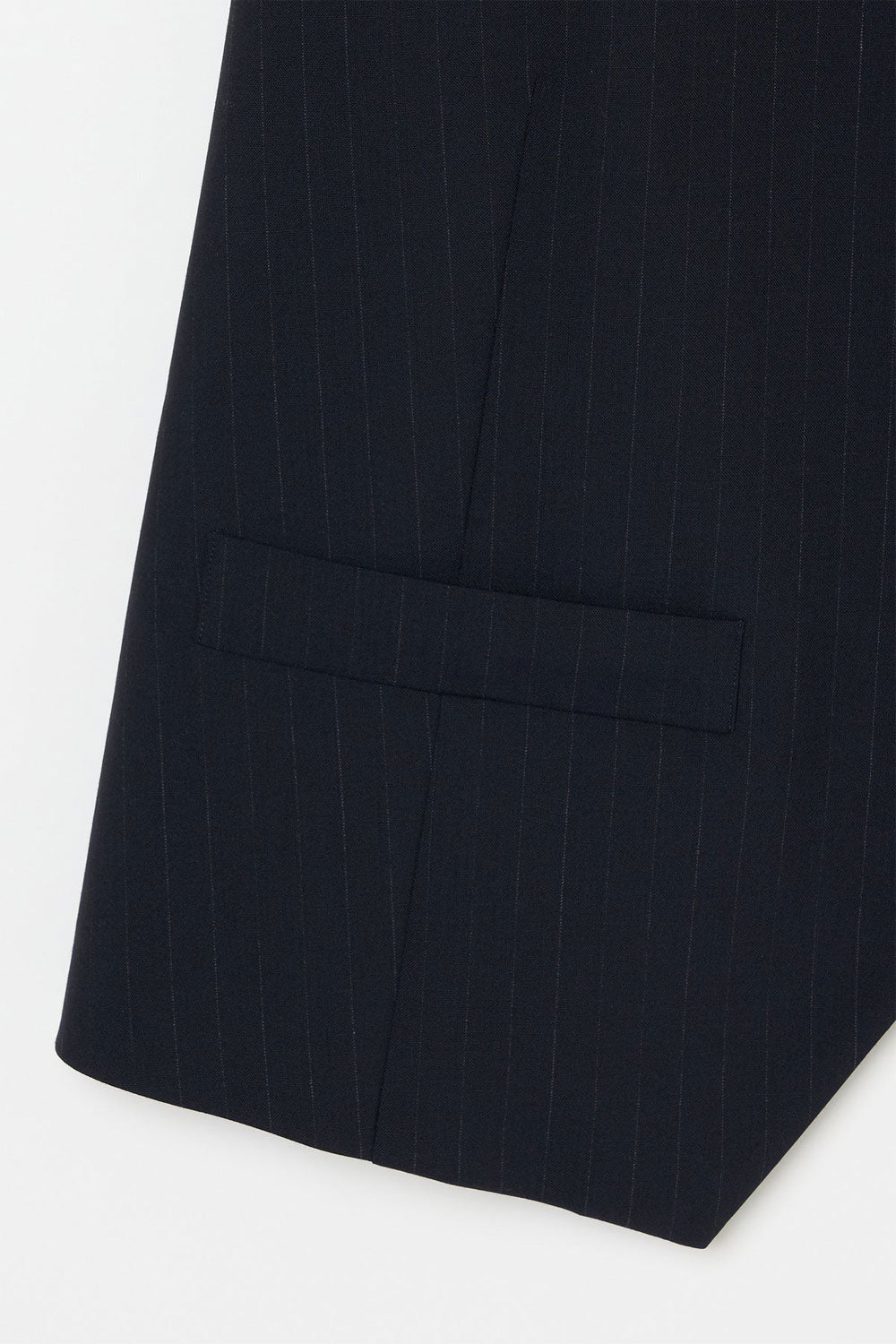 
                  
                    Wool Over Size Gilet-NAVY STRIPE-
                  
                