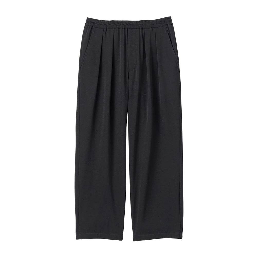 WOOL DOESKIN TWO TUCK WIDE PANTS