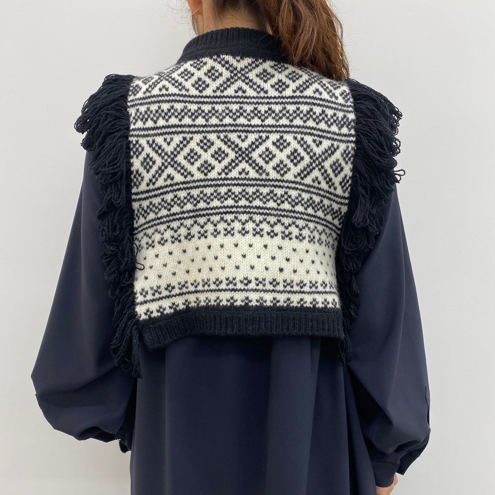 
                  
                    NORDIC FRINGE SWEATER VEST
                  
                