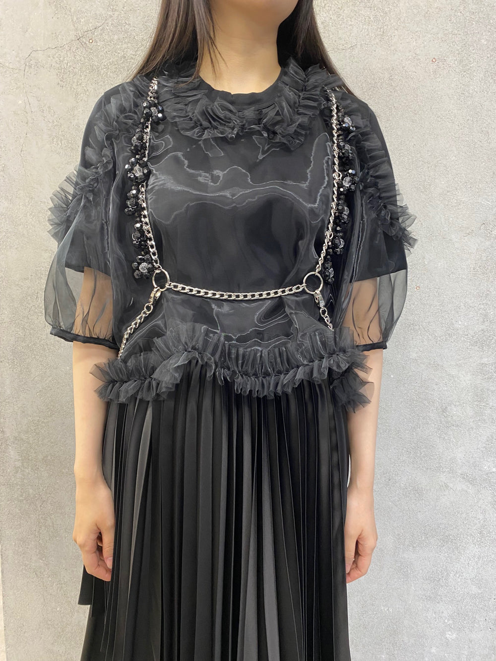 USED】Narcissusオリジナル チュールビーズハーネス ブラック 黒 USED