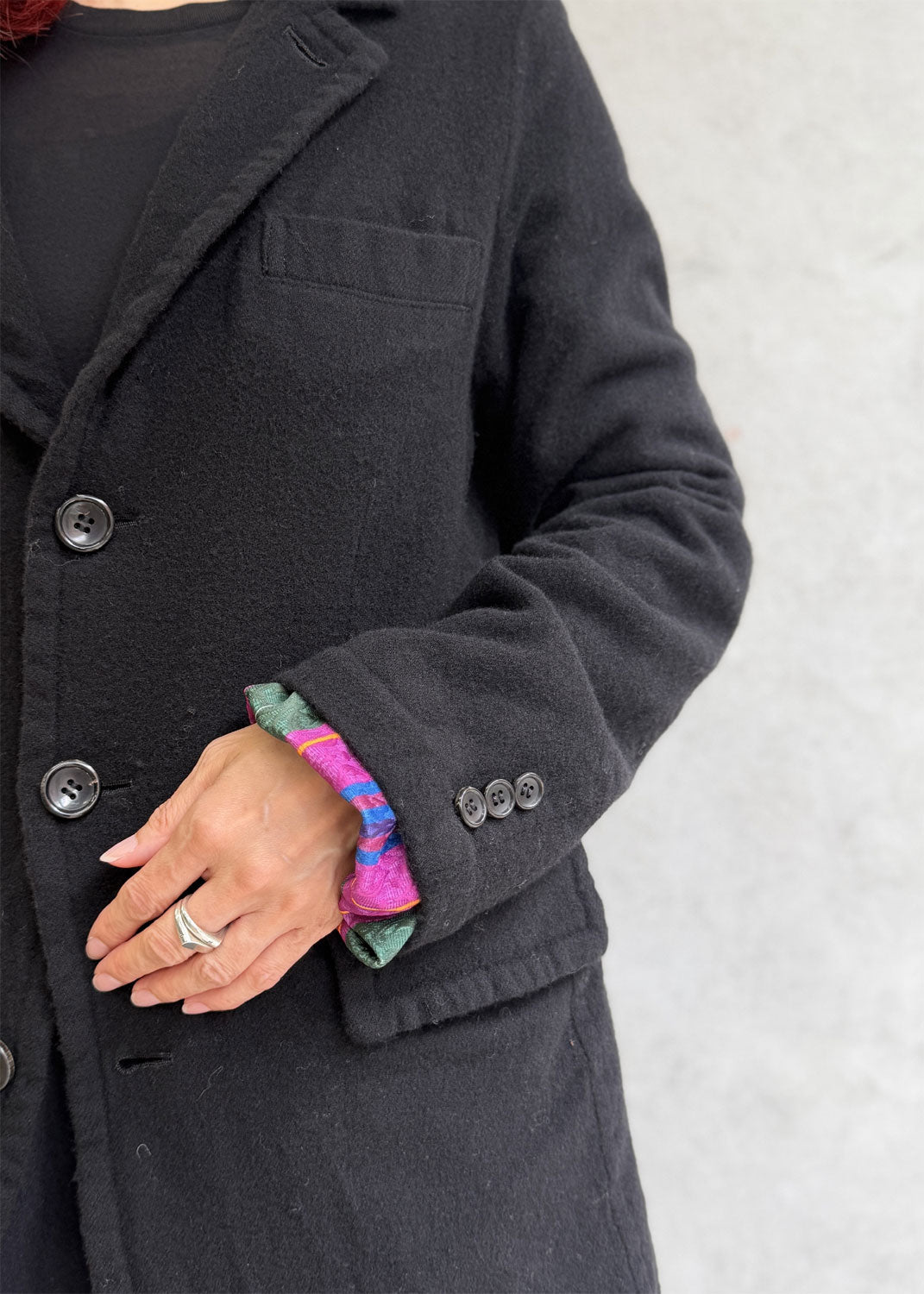 
                  
                    Boiled Wool 3-Button Jacket
                  
                