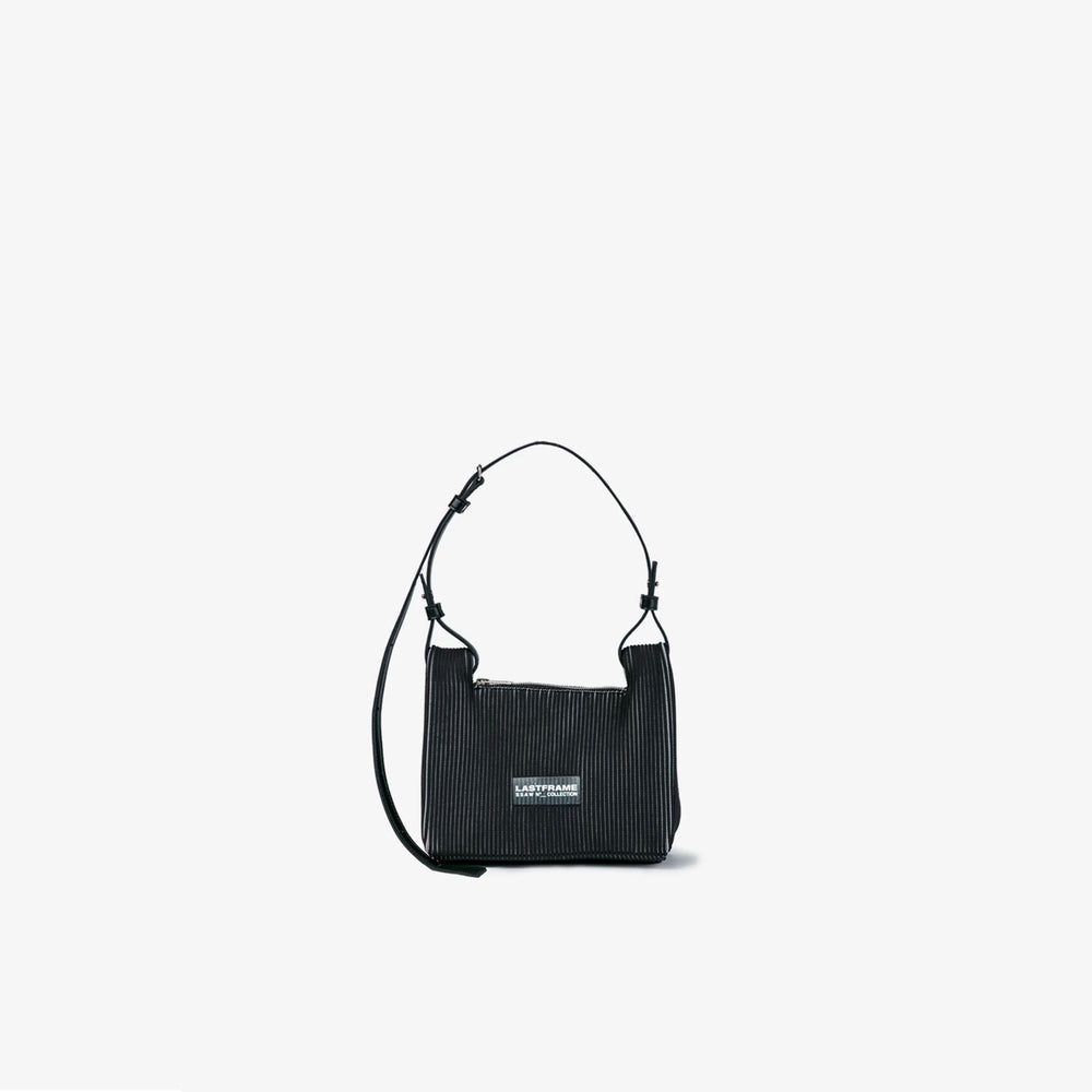 WRAP BAG SMALL-BLACK×IVORY-