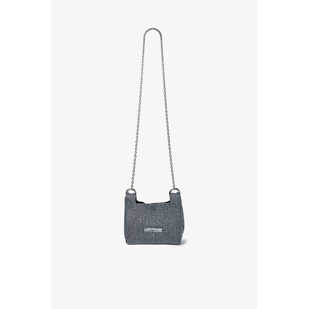 極美品  小鳥 麦 ブローチ #250 925 付属品完備 KYOTO METALLIC WRAP BAG MINI(CHAIN)-DARK SILVER×BLACK- – OBLIGE