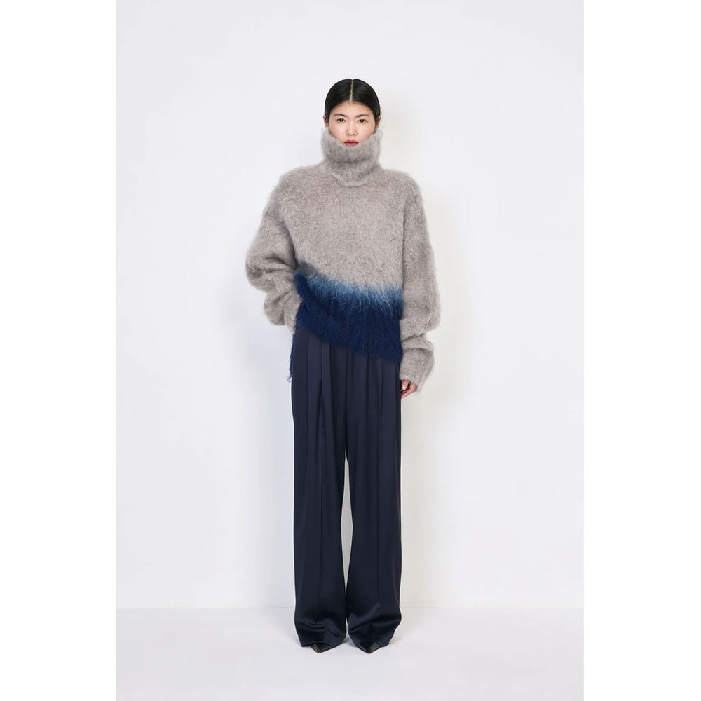 
                  
                    Fur Knitted High Neck Top - grey
                  
                