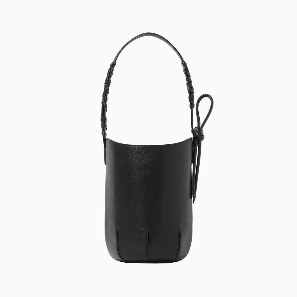 Mame Kurogouchi with Tsuchiya Kaban Small Mayu Bucket Bag - black