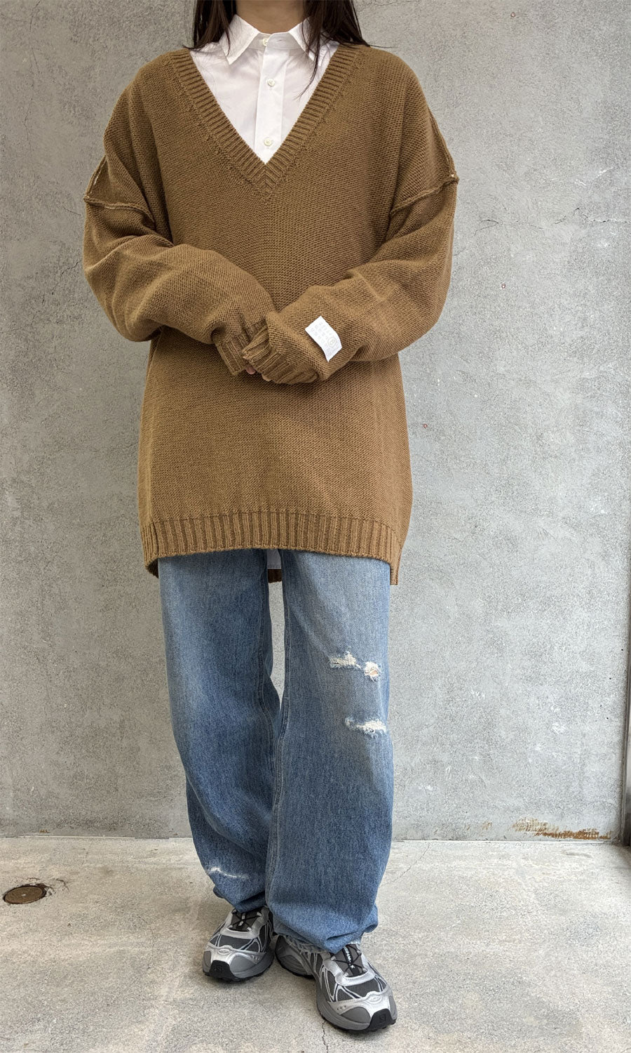 
                  
                    Oversized V-neck Sweater
                  
                