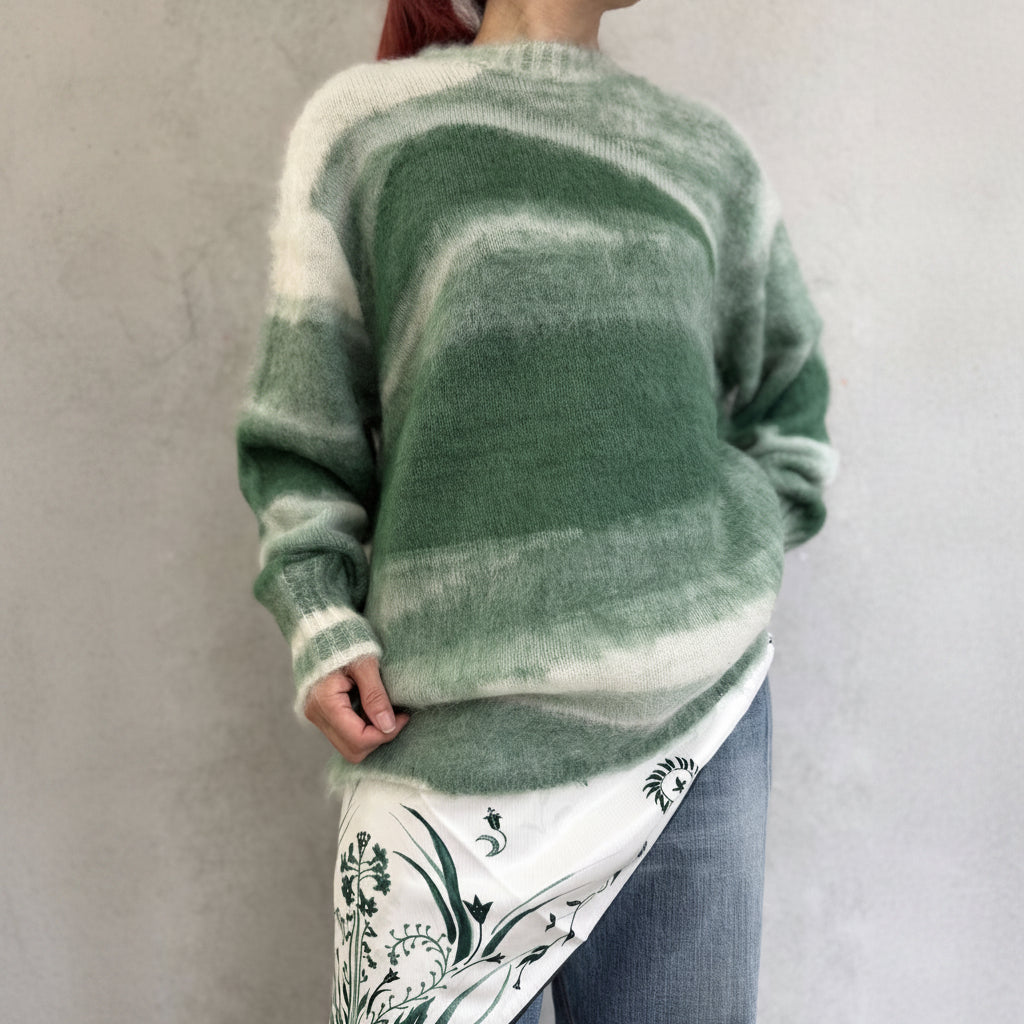 
                  
                    Wool Mohair Crew Neck Knit Top
                  
                