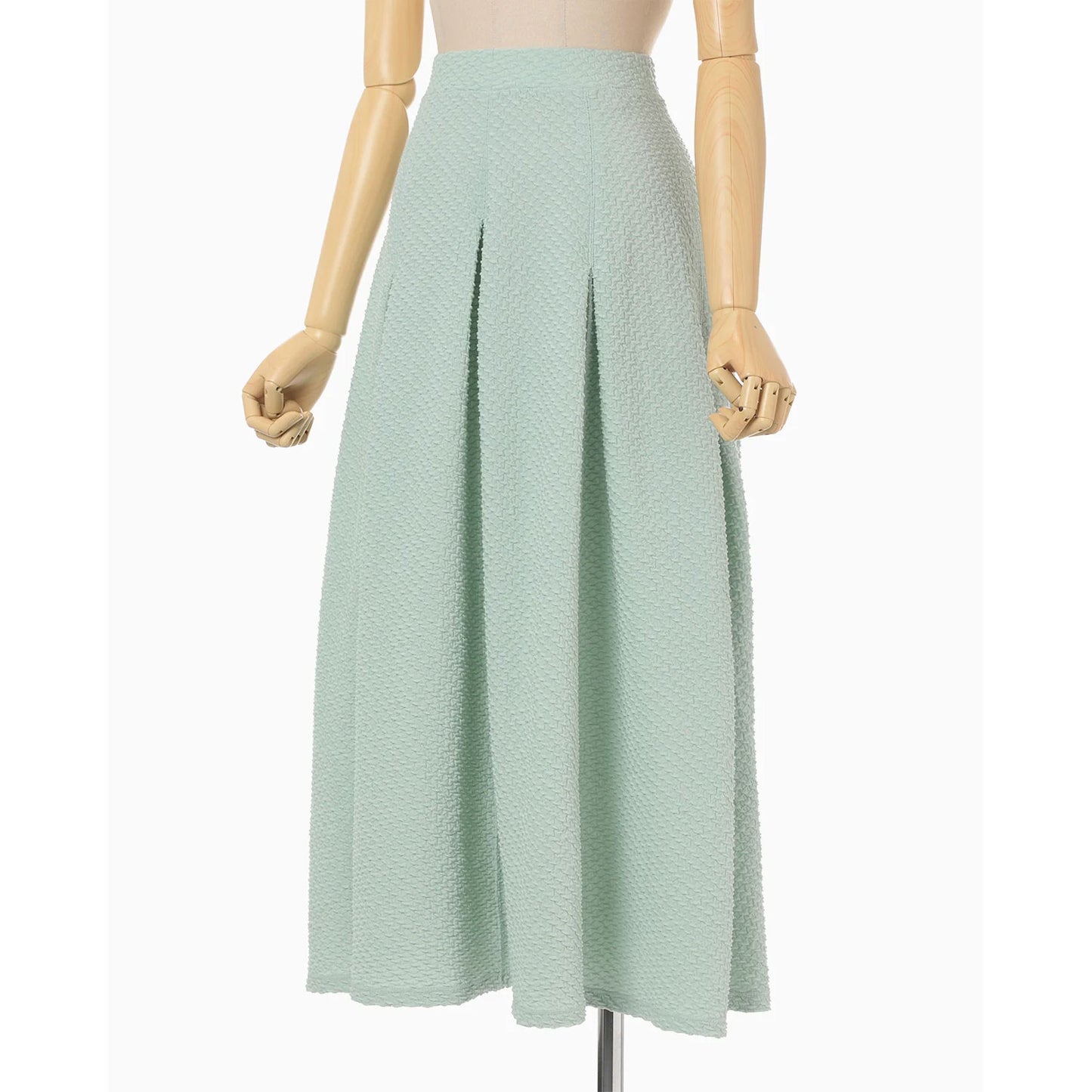 
                  
                    Shirring Jersey Jacquard Flare Skirt - light blue
                  
                