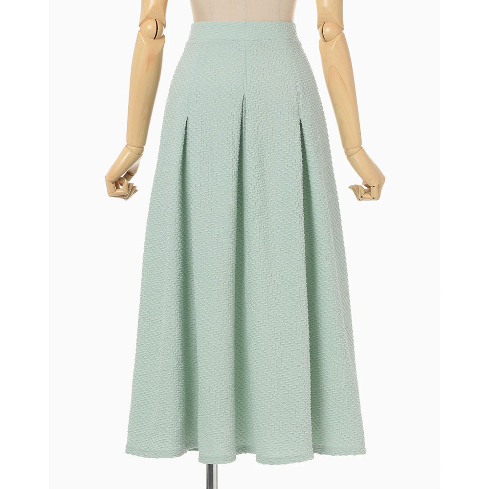 
                  
                    Shirring Jersey Jacquard Flare Skirt - light blue
                  
                