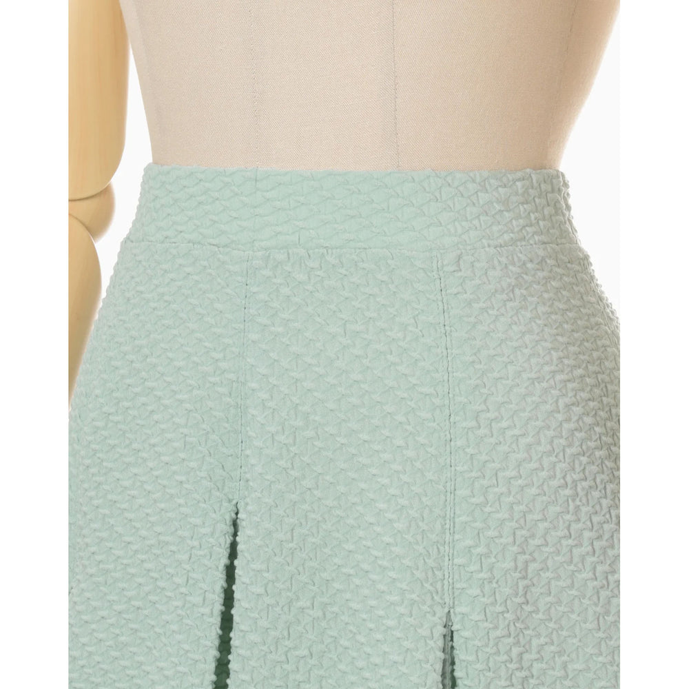 
                  
                    Shirring Jersey Jacquard Flare Skirt - light blue
                  
                