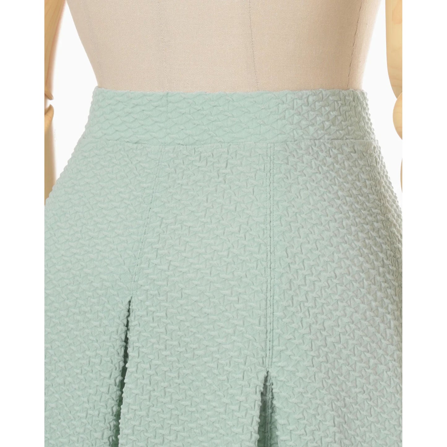 
                  
                    Shirring Jersey Jacquard Flare Skirt - light blue
                  
                