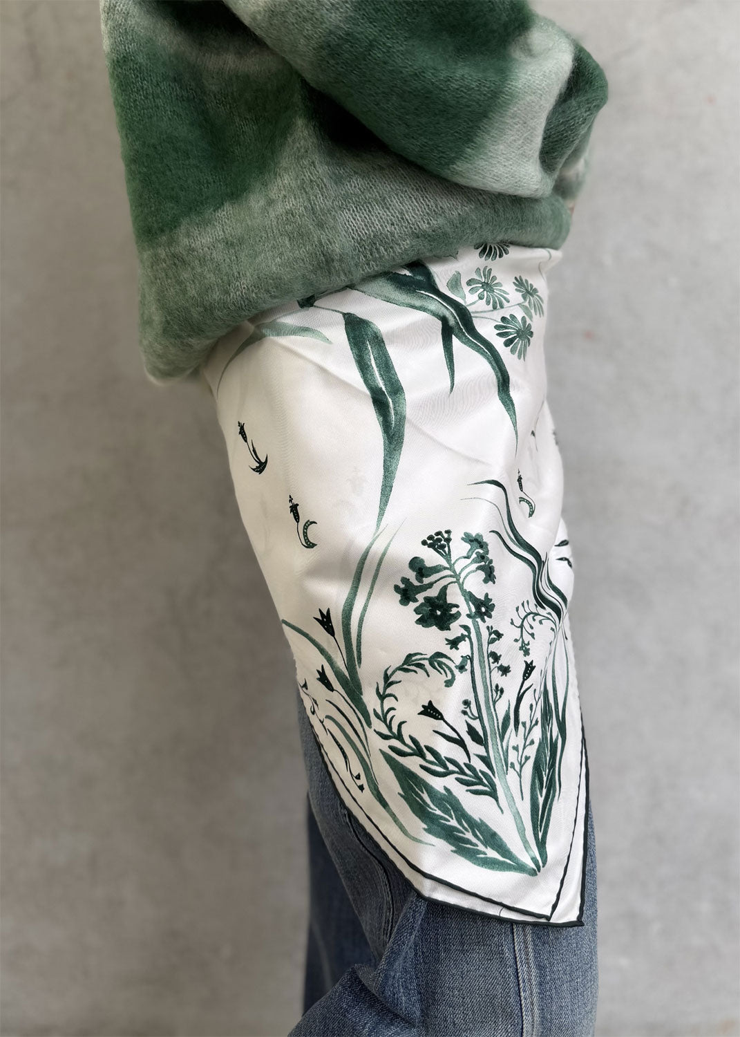 
                  
                    Hand Printed Silk Scarf
                  
                