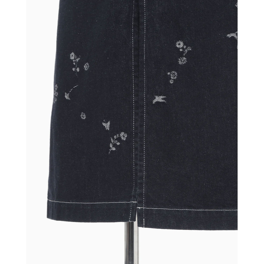 スカート mame Nature Pattern Jacquard Denim Skirt Mame Kurogouchi Nature Pattern Jacquard Denim Skirt - Altamira